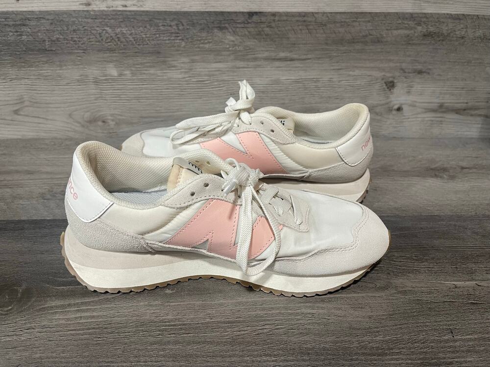 New Balance 237 WS237GA White Pink Retro Running Sneakers Casual Shoes Size 10